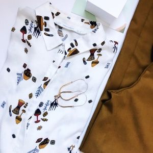 Zara | Safari Printed Blouse